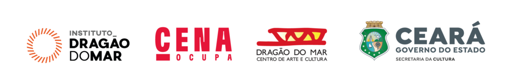 Régua de logos: Instituto Dragão do Mar, Cena Ocupa, Centro Dragão do Mar de Arte e Cultura, Governo do Estado do Ceará